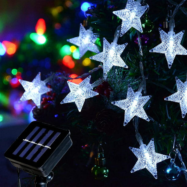 Christmas outdoor decoration lights solar LED light string waterproof house 1set